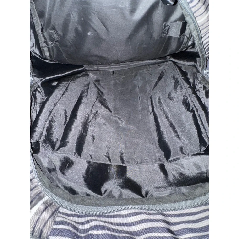 Skullcandy Backpack Black Grey Striped Multi Pocket School Travel Bag